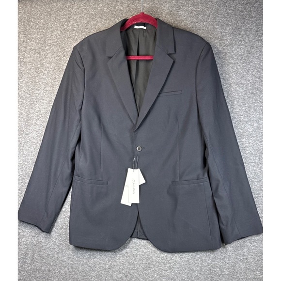 Calvin Klein Black Beauty Slim Fit Tailoring Blazer Jacket Mens Medium NWT $269